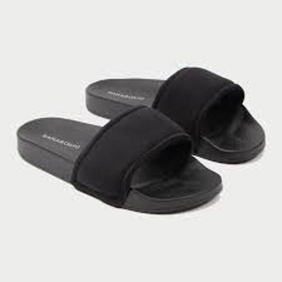 Bamabones Pilo Slide Sandals in Black Size 9 / 10 NEW NWT - Picture 2 of 7